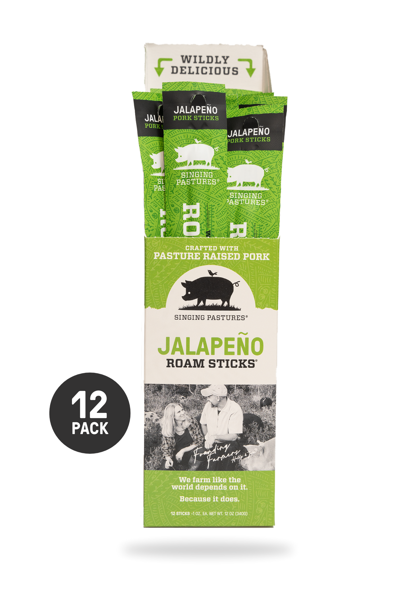 12 pack of Jalapeno roam stick