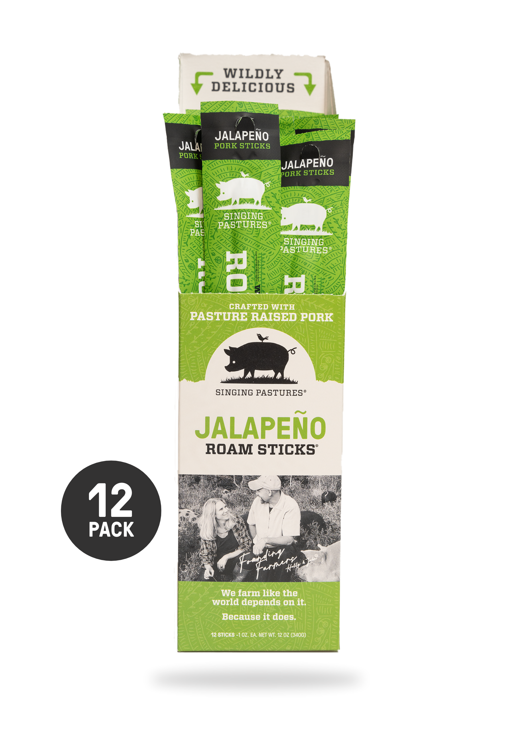 12 pack of Jalapeno roam stick