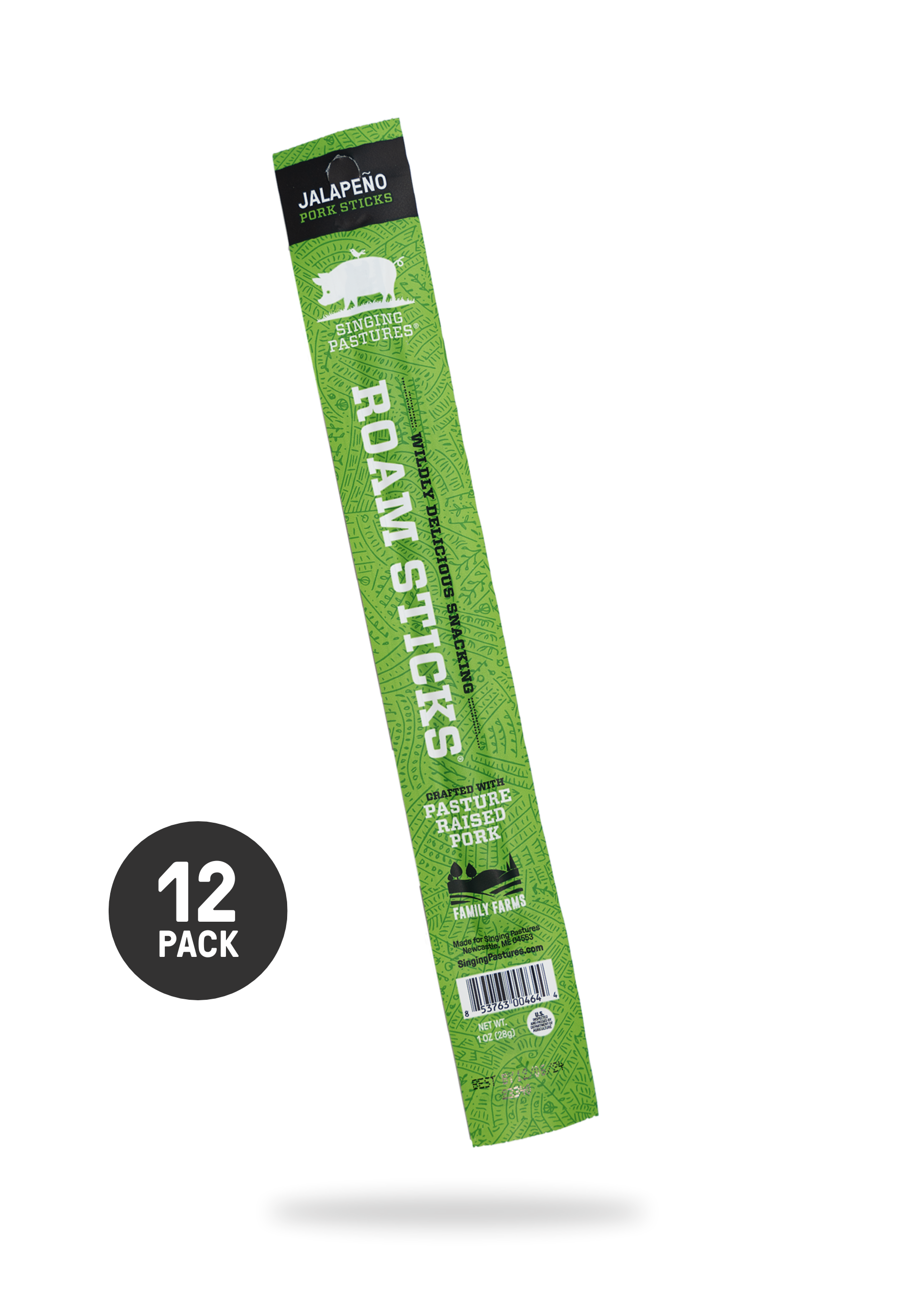 single jalapeno roam stick with a 12 pack notice